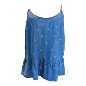1250°C NWT pineapple ruffle bottom tank size M